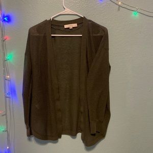 Women’s Loft Petite Green Cardigan